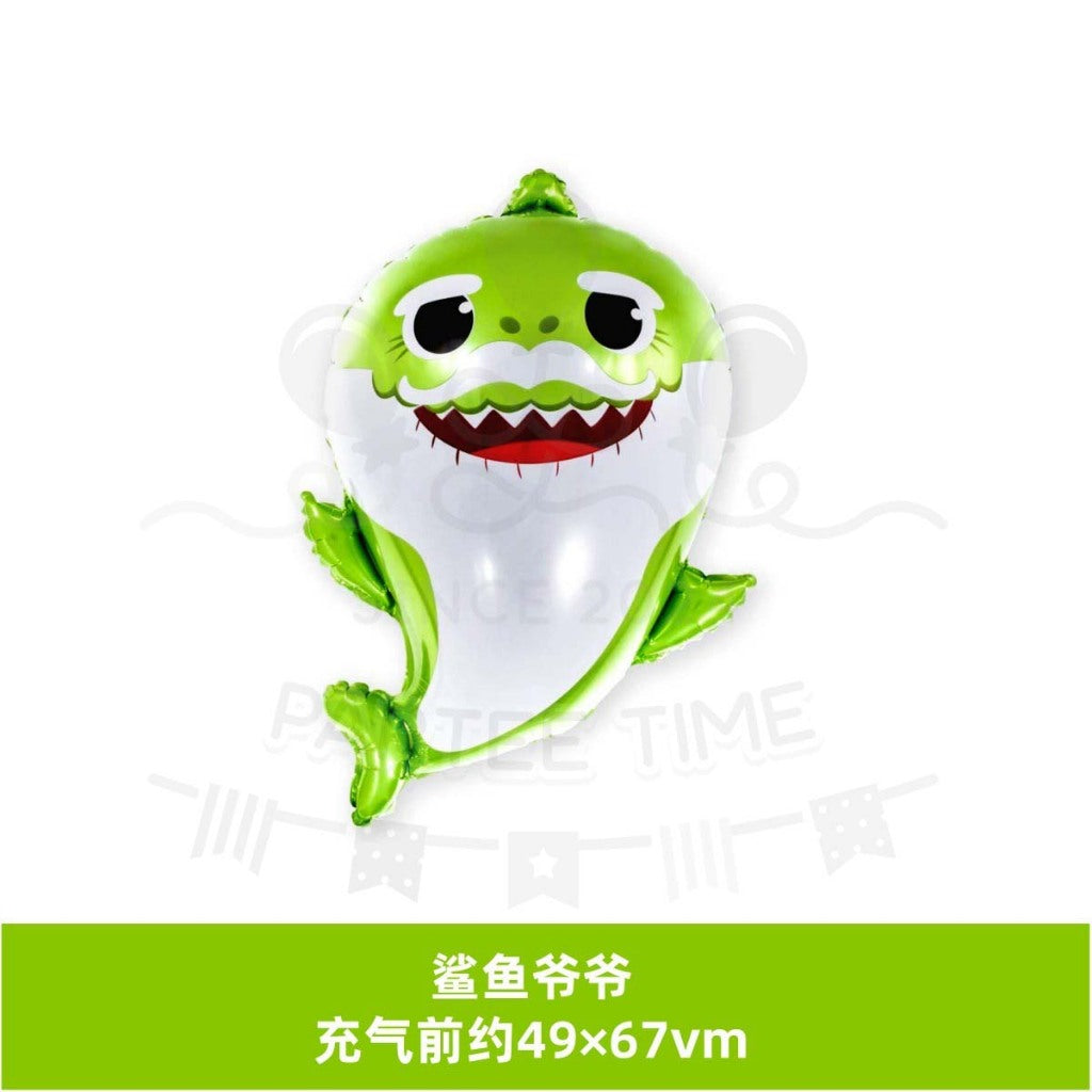 ParteeTime Kids Cute Baby Shark Family Themed Foil Balloon Birthday Party Decoration