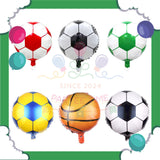 ParteeTime Kids 18inch Football Balloon Basketball 1pcs Foil Balloon Birthday Party Celebration Belon Hiasan Hari Jadi