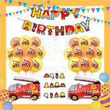 ParteeTime Kid Birthday Party Celebration Decoration Set Firefighter 4 in 1 Hiasan Majlis Sambutan Hari Jadi Kanak-Kanak