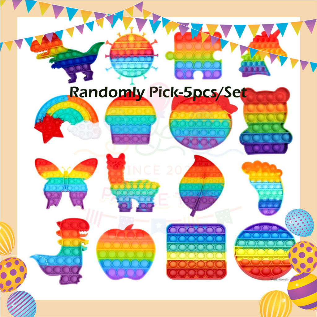 ParteeTime Kids Birthday Party Celebration Decoration Set Pop it 4 in 1 Majlis Sambutan Hiasan Hari Jadi Kanak-Kanak