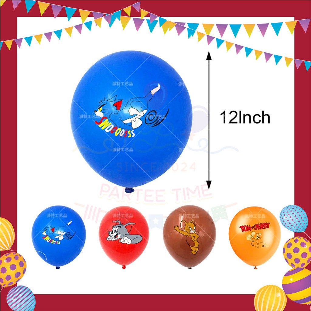 ParteeTime Kids Birthday Party Celebration Decoration Set Tom Jerry 4 in 1 Majlis Sambutan Hiasan Hari Jadi Kanak-Kanak