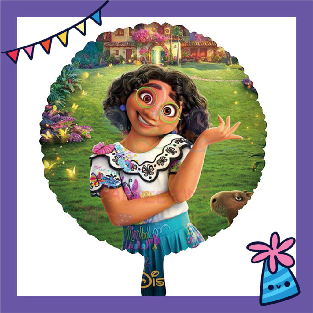 ParteeTime Encanto Birthday Theme Decorations Kids Birthday Balloon Banner Hang Swirl Backdrop Tablecloth Cake Topper