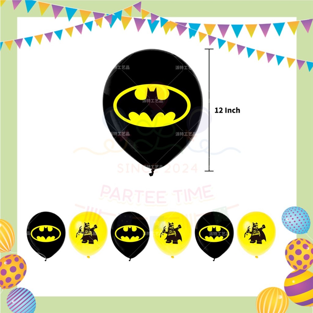ParteeTime Kids Birthday Party Celebration Decoration Set Superhero 4 in 1 Hiasan Majlis Sambutan Hari Jadi Kanak-Kanak