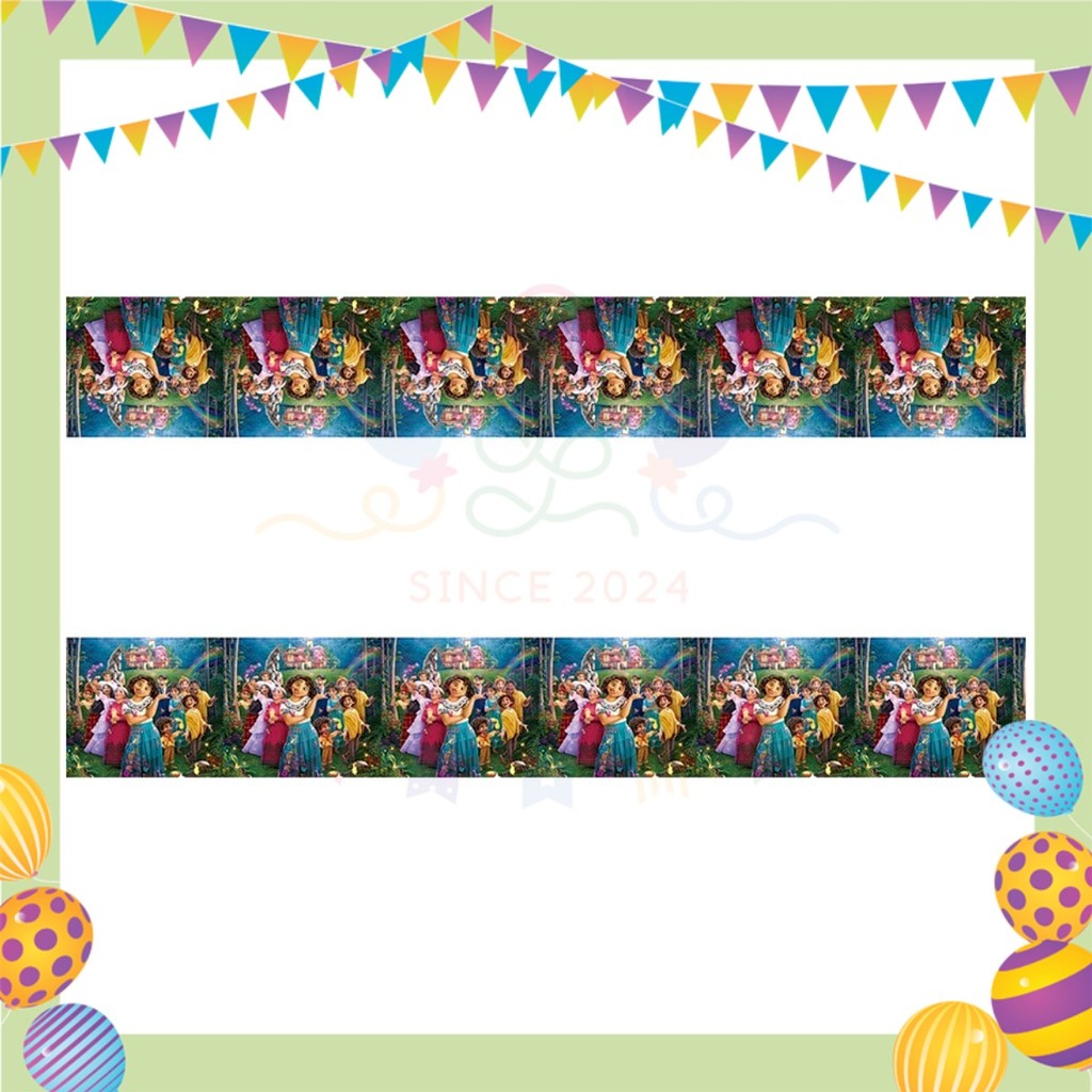 ParteeTime Encanto Birthday Theme Decorations Kids Birthday Balloon Banner Hang Swirl Backdrop Tablecloth Cake Topper