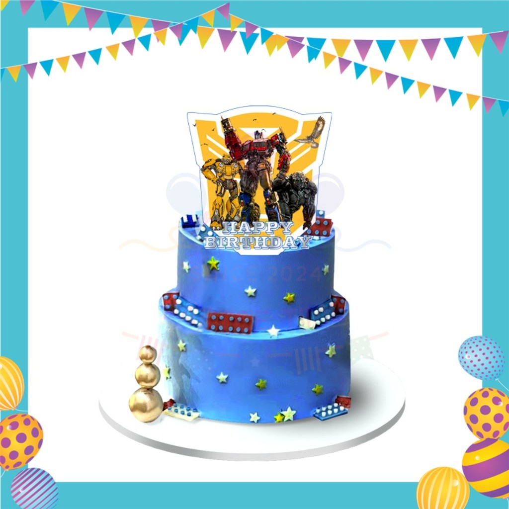 ParteeTime Kids Transformer Birthday Theme Decorations Kids Birthday Balloon Banner Hang Swirl Backdrop Tablecloth