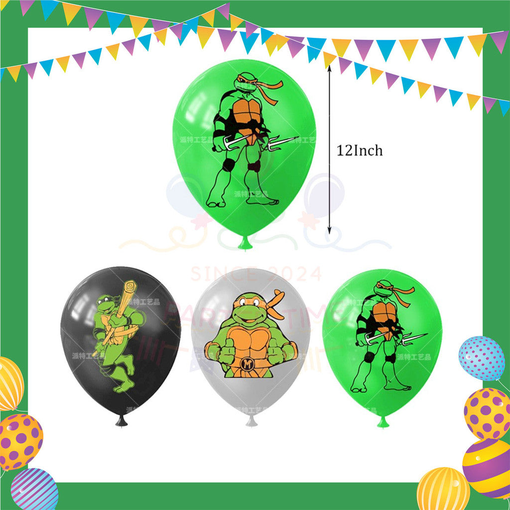 ParteeTime Kids Birthday Party Celebration Decoration Ninja Turtle 4 in 1 Hiasan Majlis Sambutan Hari Jadi Kanak-Kanak