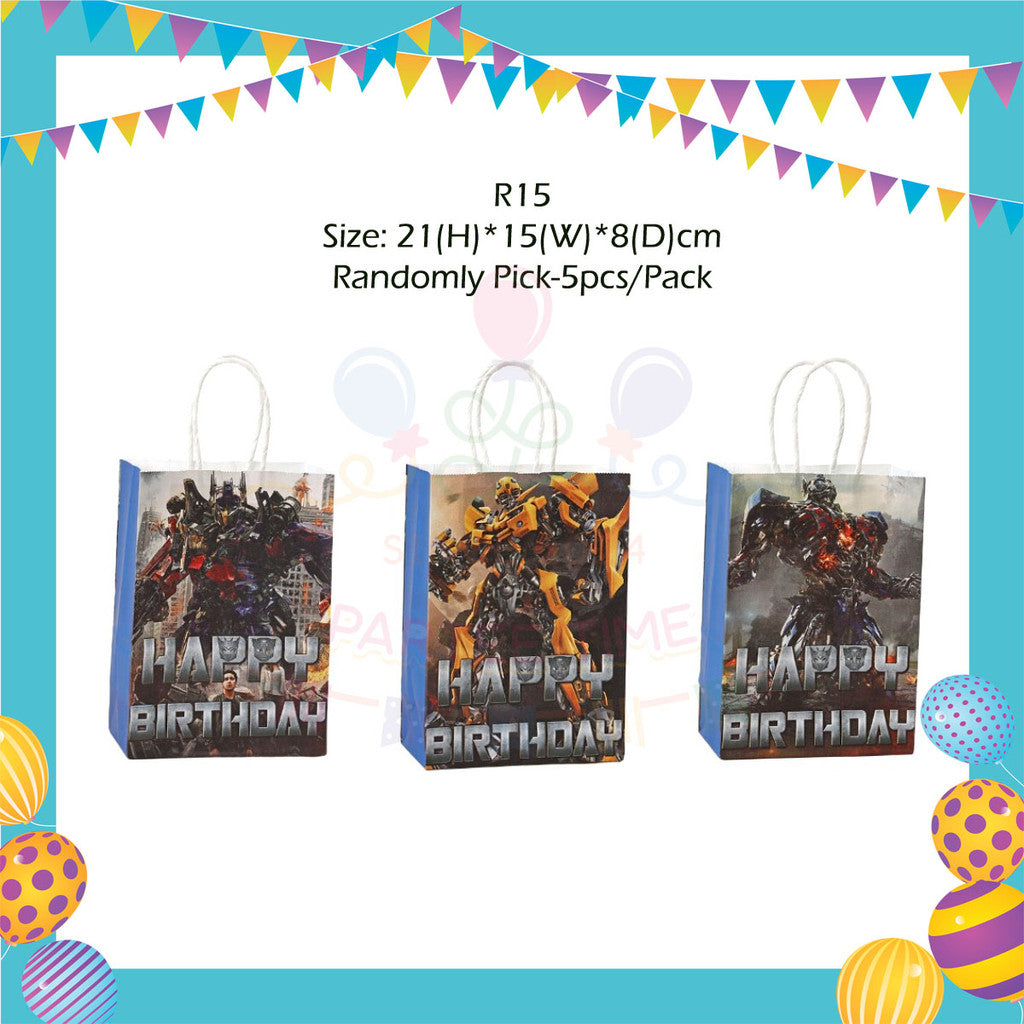ParteeTime Kids Transformer Birthday Theme Decorations Kids Birthday Balloon Banner Hang Swirl Backdrop Tablecloth