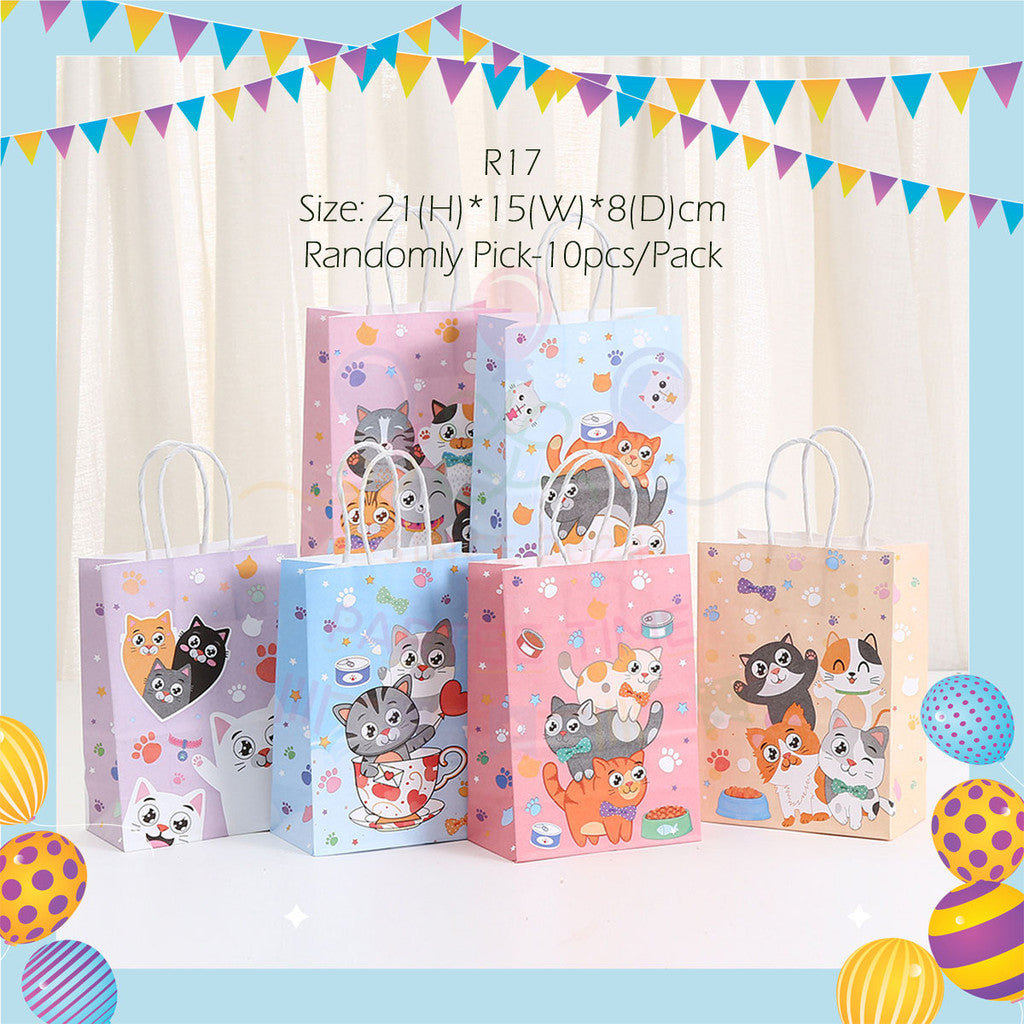 ParteeTime Cat Party Birthday Theme Decorations Kids Birthday Balloon Banner Hang Swirl Backdrop Tablecloth Cake Topper