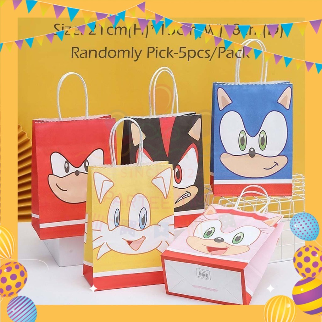 ParteeTime Kids Sonic Theme Decorations Kids Birthday Party Balloon Banners Hang Swirls Backdrop Tablecloth Cake Topper