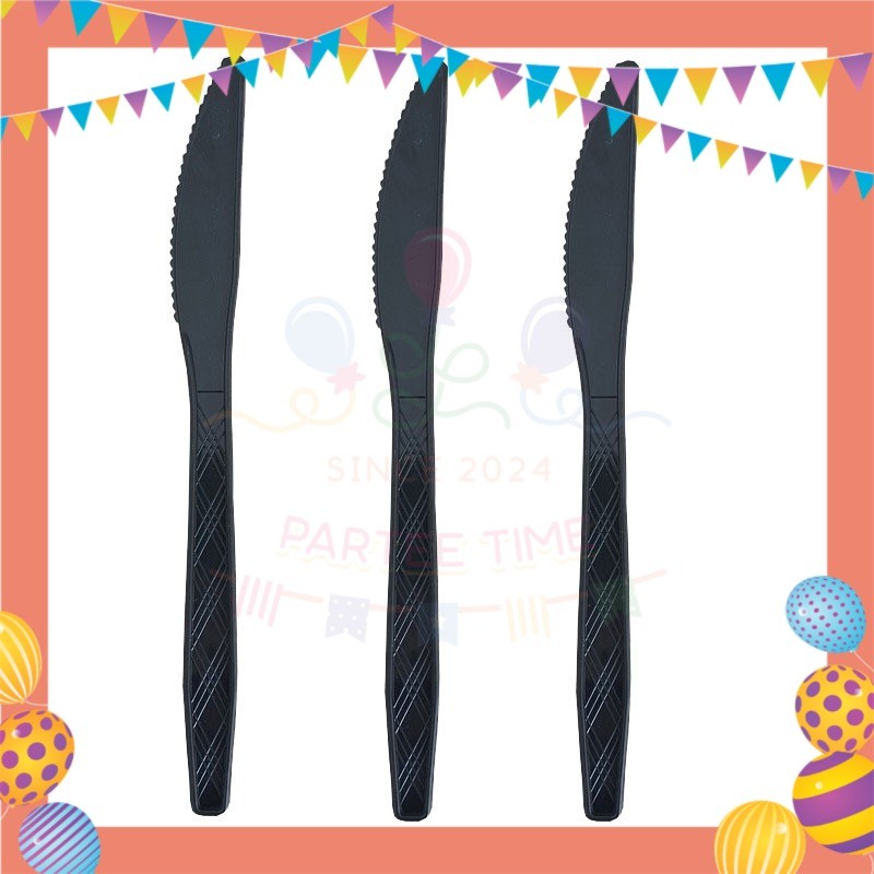 ParteeTime Kids Set 10pcs Disposable Plastic Color Cutlery Spoon Fork Knife Set Party Color