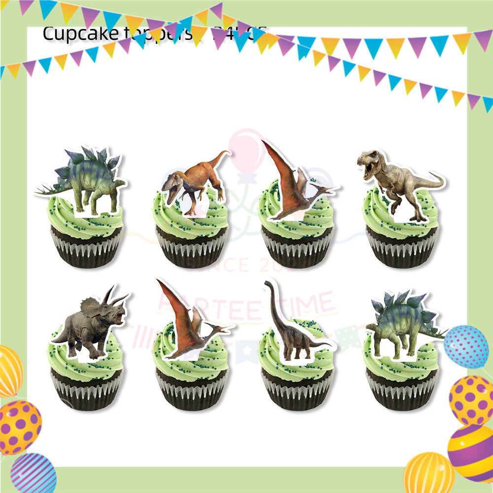 ParteeTime Kids Dinosaur Theme Decorations Birthday Party Supplies Banners Backdrop Set Budak Hari JadiĀ Hiasan
