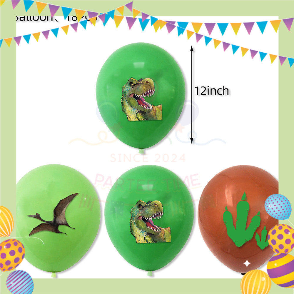 ParteeTime Kids Dinosaur Theme Decorations Birthday Party Supplies Banners Backdrop Set Budak Hari JadiĀ Hiasan