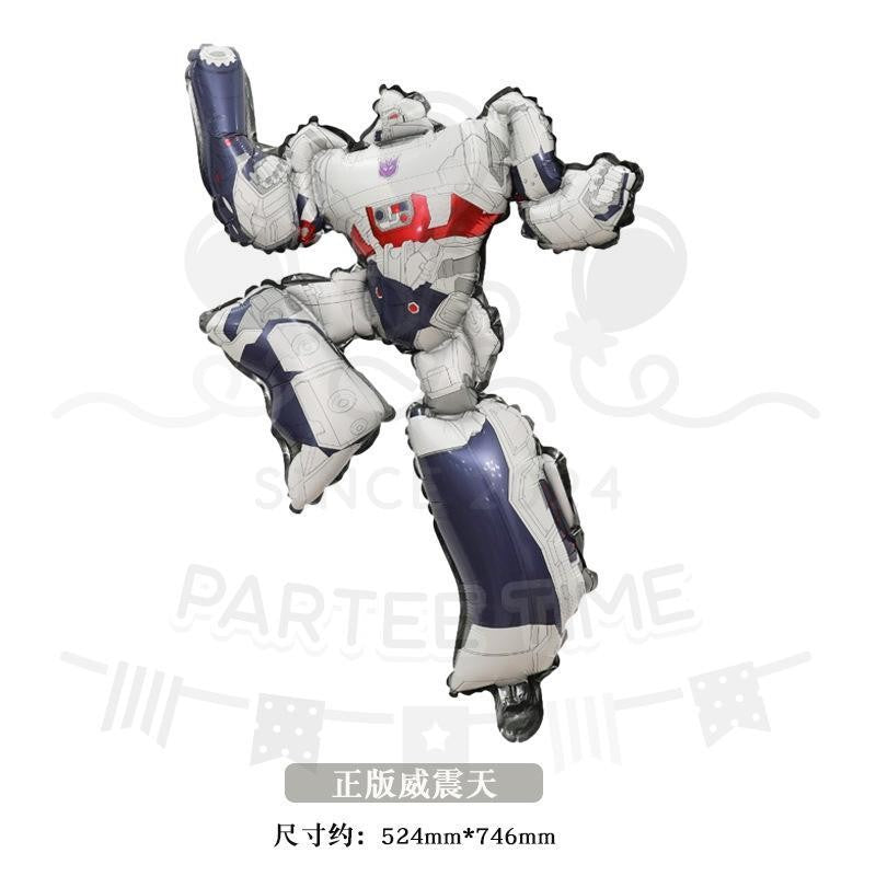 ParteeTime Kids Transformer Optimus Prime BumbleBee Megatron Tank Themed Foil Balloon Birthday Party Decoration