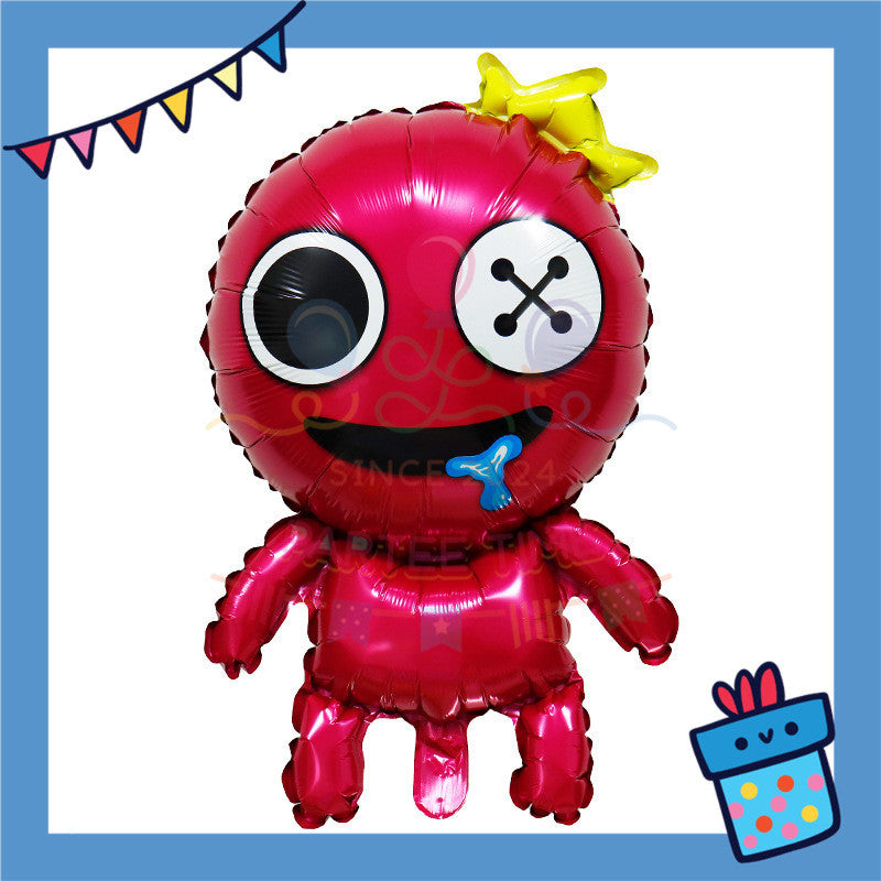 ParteeTime Kids Cute Rainbow Friends Themed Foil Balloon Birthday Party Decoration Belon Tema Parti Hari Jadi Hiasan