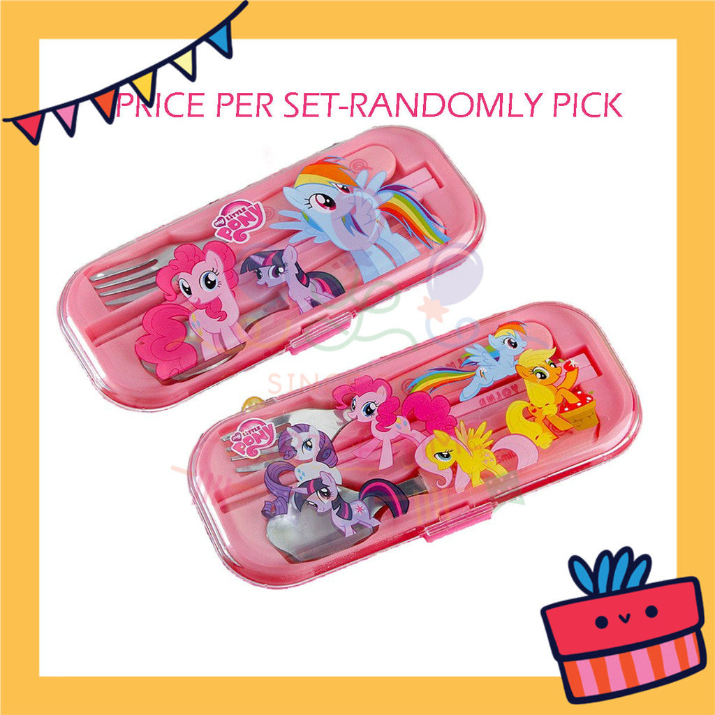 ParteetTime Kids Portable Stainless Steel Gift Set Cutlery Utensil Set Reusable Spoon Chopsticks Fork