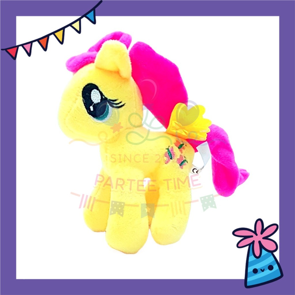 ParteeTime Kids Mini Fluffy My Little Pony Cute Soft Dolls Keychain Cute Plush Toy Adorable Stuffed Doll Toy Pendant