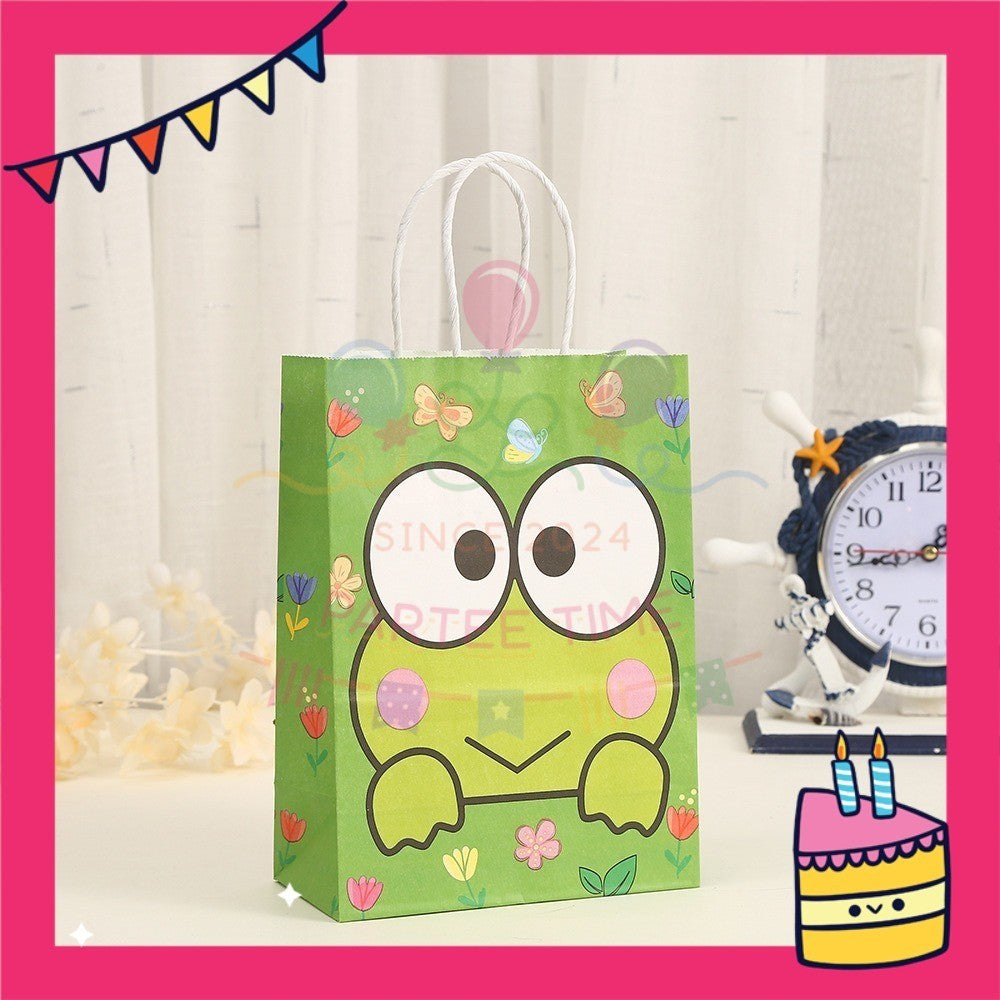 ParteeTime Birthday Kids 1pcs Kuromi My Melody Cinnamoroll Gift Bags with Handle Paper Bag Doorgift Bag Gift Beg Hadiah