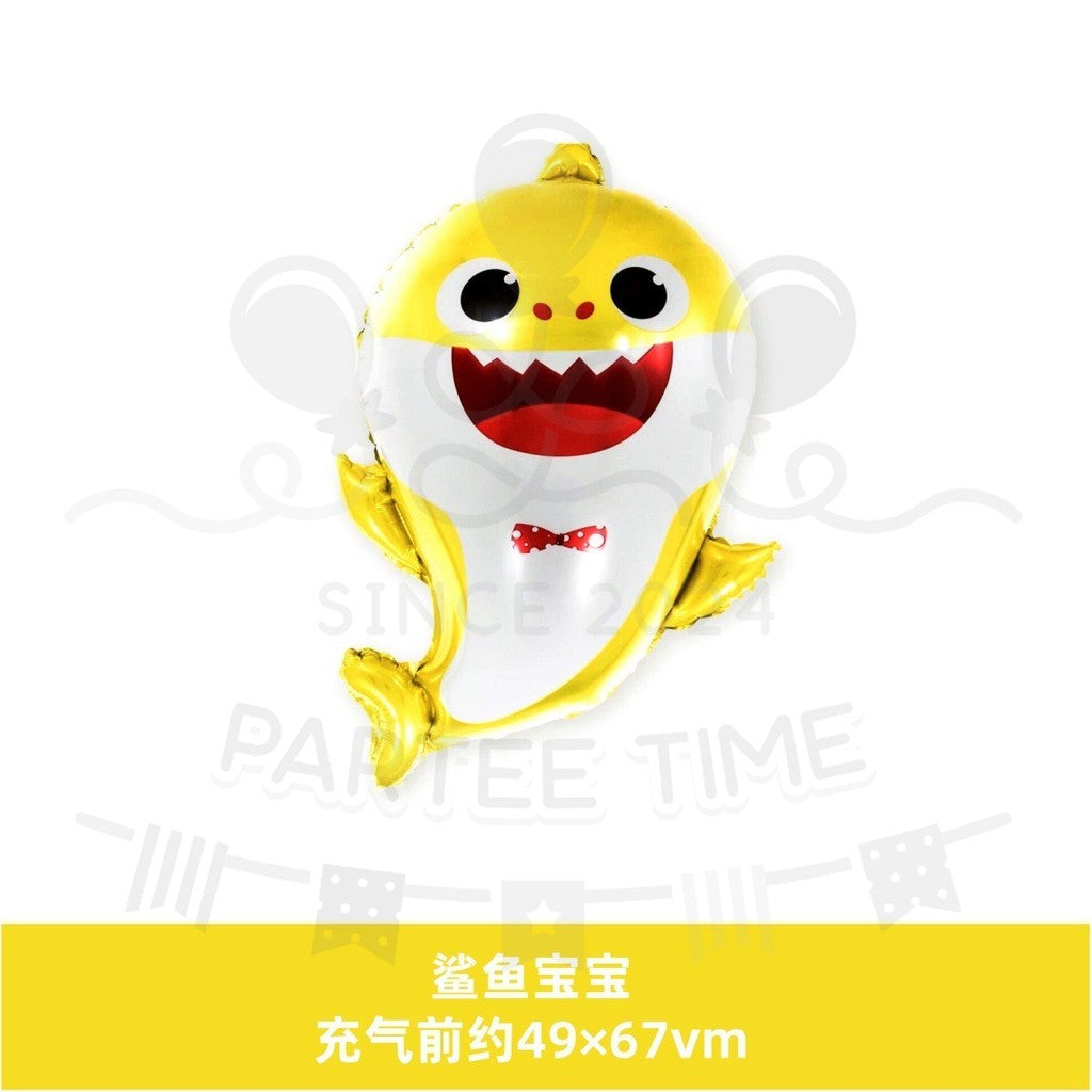 ParteeTime Kids Cute Baby Shark Family Themed Foil Balloon Birthday Party Decoration