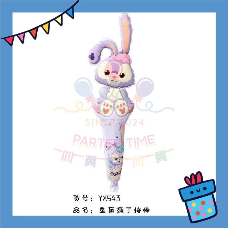 ParteeTime Kids Sanrio Kuromi My Melody Cinnamoroll Cute Handheld Themed Foil Balloon Birthday Party Decoration