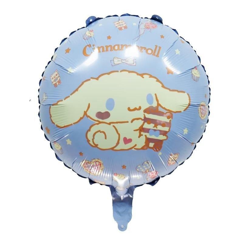ParteeTime Kids Cinnamoroll Theme Decorations Birthday Party Balloon Banners Hang Swirls Backdrop Tablecloth Cake Topper