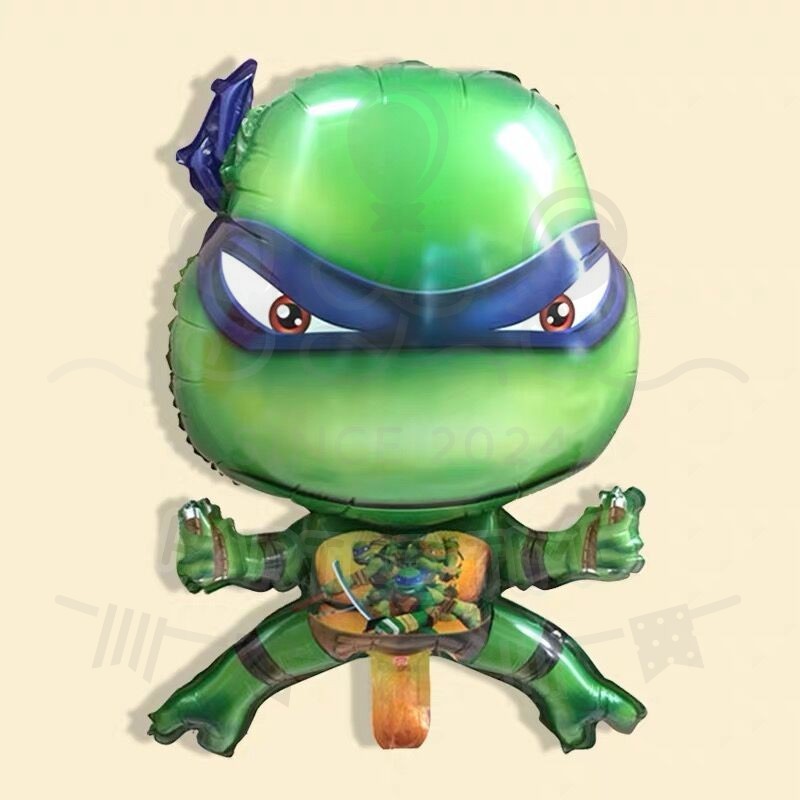 ParteeTime Kids Ninja Turtle Birthday Theme Decorations Kids Birthday Balloon Banner Hang Swirl Backdrop Tablecloth