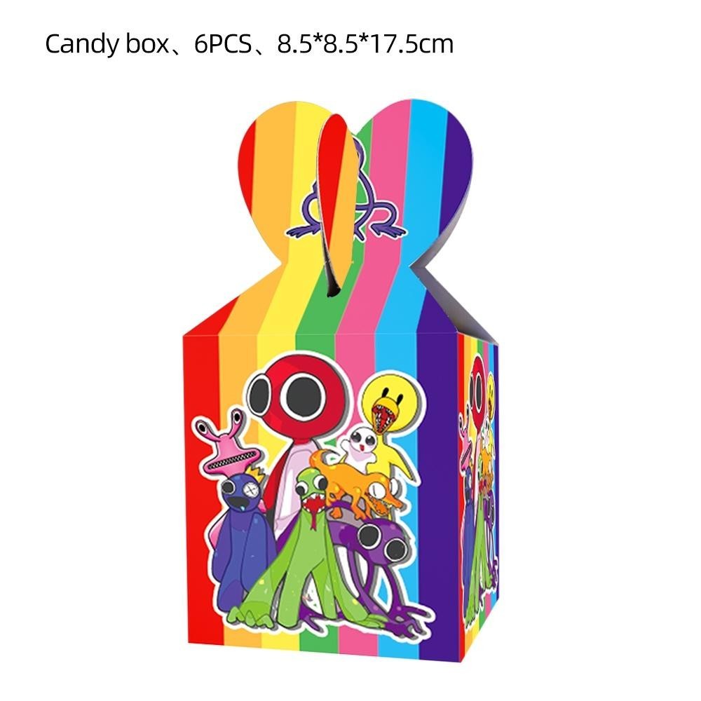 ParteeTime Kids Rainbow & Friends Theme Decorations Birthday Balloon Banner Hang Swirls Backdrop Tablecloth CakeTopper