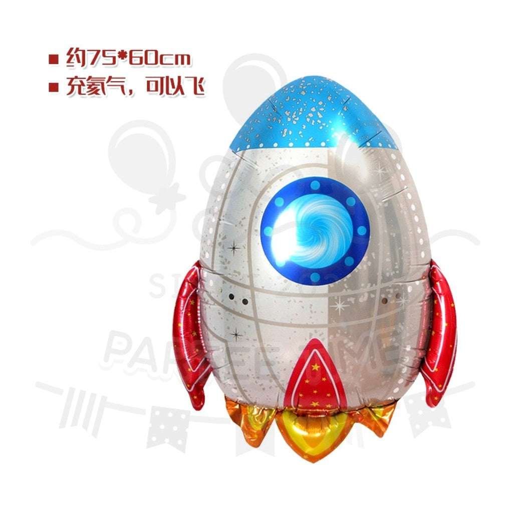 ParteeTime Kids Rocket NASA Astronaut Spaceship Star Wars Robot UFO Themed Foil Balloon Birthday Party Decoration