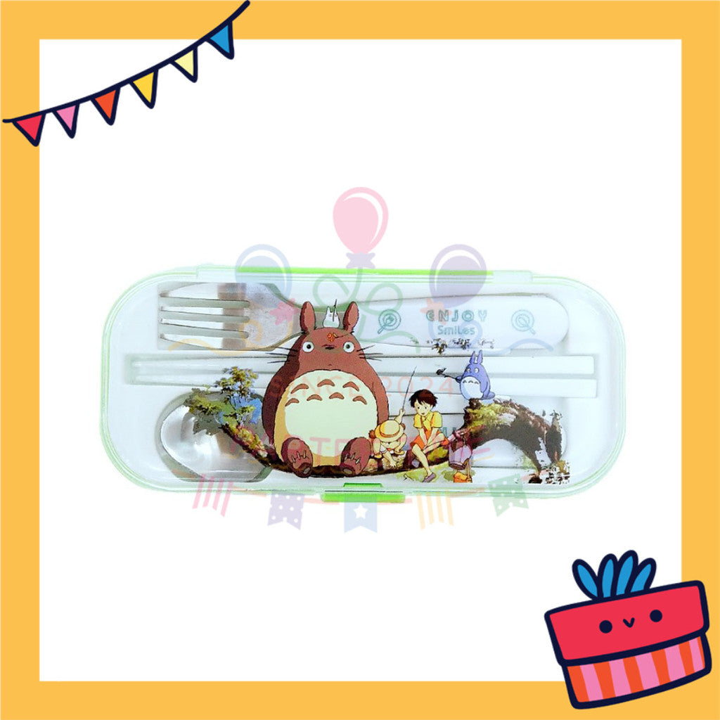 ParteetTime Kids Portable Stainless Steel Gift Set Cutlery Utensil Set Reusable Spoon Chopsticks Fork