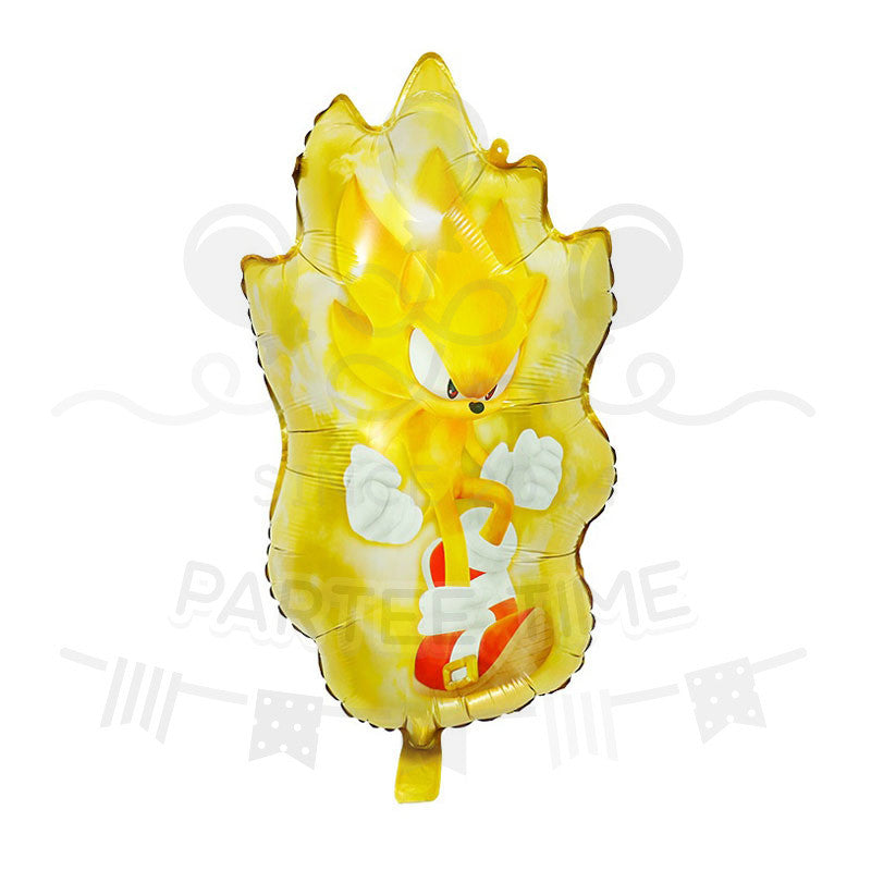 ParteeTime Kids Sonic Themed Foil Balloon Birthday Party Decoration Foil Belon Tema Sonic Hari Jadi Hiasan