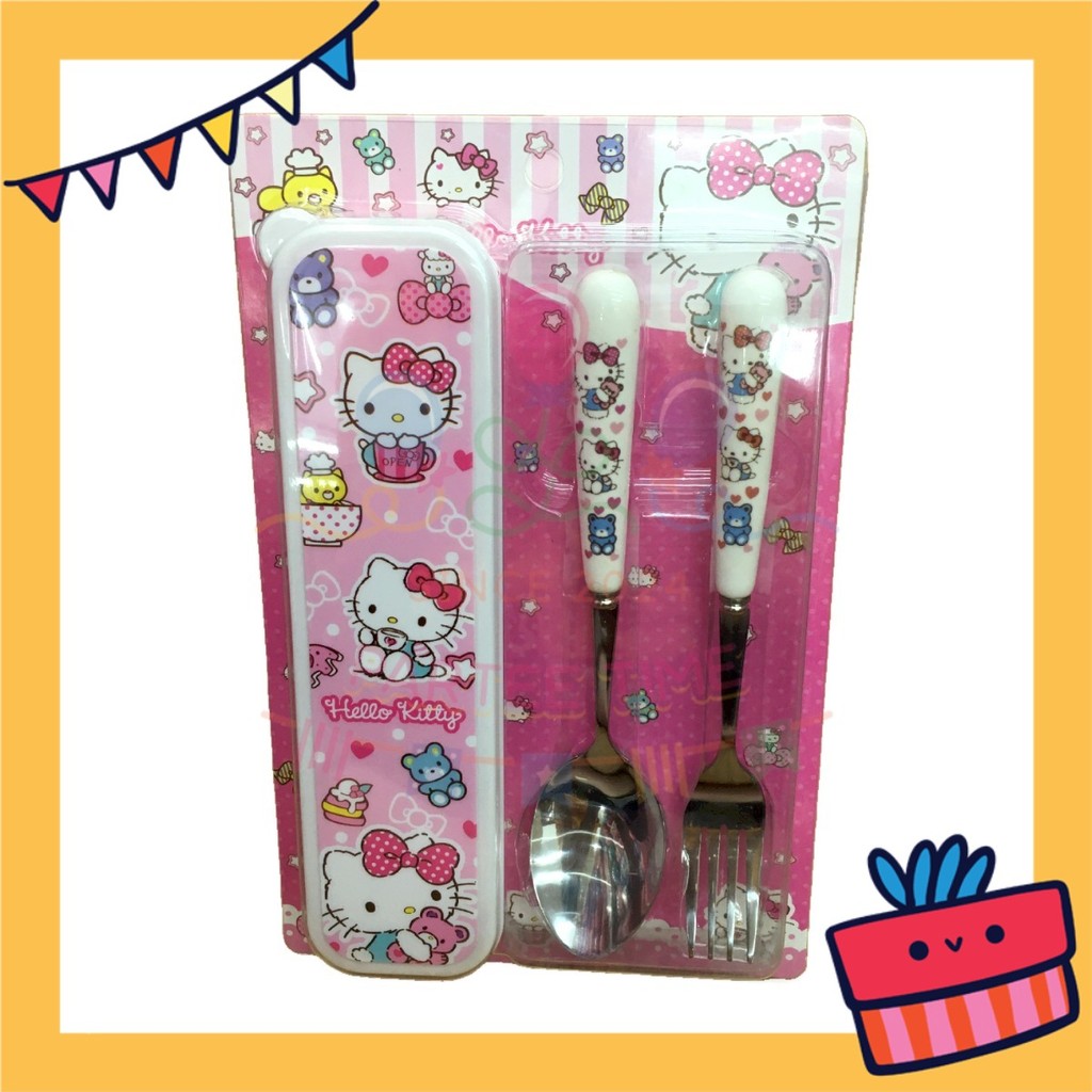 ParteetTime Kids Portable Stainless Steel Gift Set Cutlery Utensil Set Reusable Spoon Fork With Case