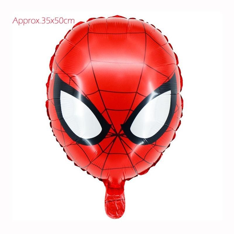 ParteeTime Kids Spiderman Theme Decorations Birthday Party Balloon Banners Hang Swirls Backdrop Tablecloth Cake Topper