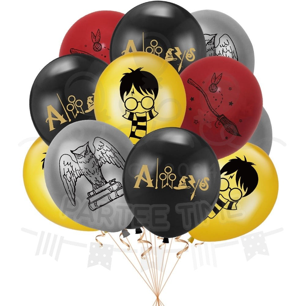 ParteeTime Kid Birthday Party Celebration Decoration Set Harry 4 in 1 Banner Balloon Cake Cupcake Topper Parti Hari Jadi