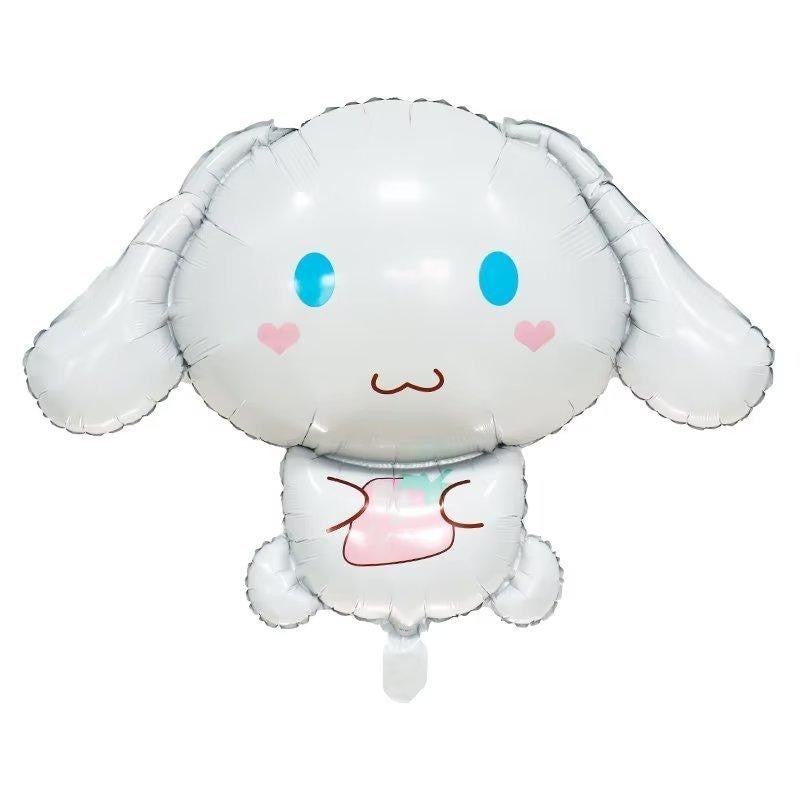 ParteeTime Kids Cinnamoroll Theme Decorations Birthday Party Balloon Banners Hang Swirls Backdrop Tablecloth Cake Topper