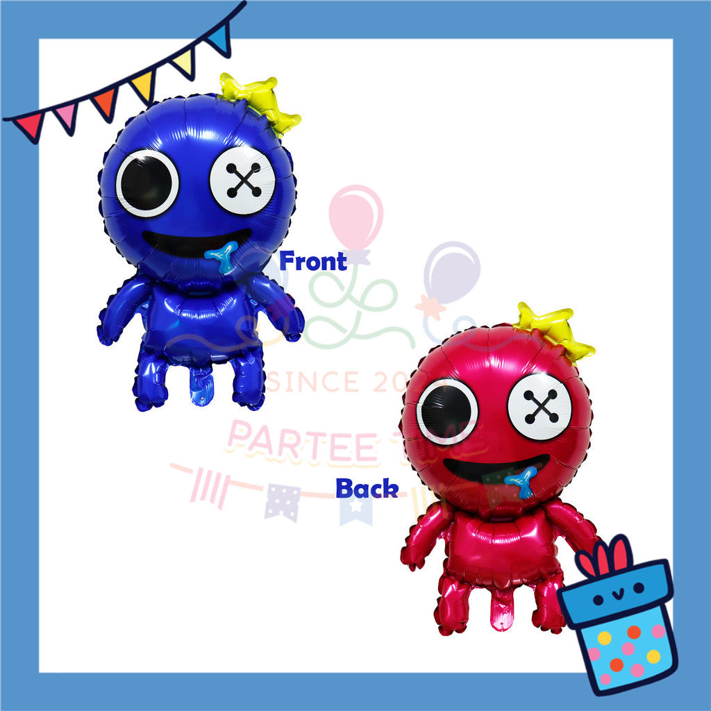 ParteeTime Kids Cute Rainbow Friends Themed Foil Balloon Birthday Party Decoration Belon Tema Parti Hari Jadi Hiasan
