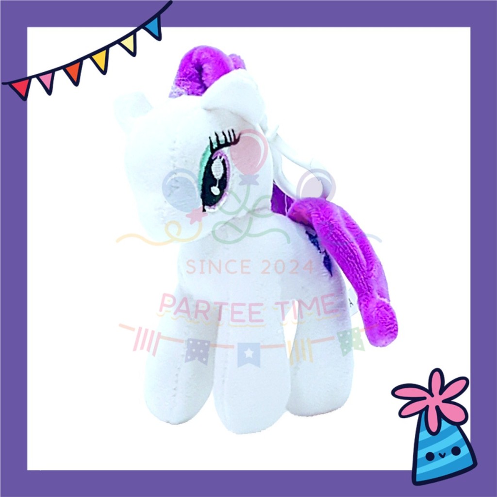 ParteeTime Kids Mini Fluffy My Little Pony Cute Soft Dolls Keychain Cute Plush Toy Adorable Stuffed Doll Toy Pendant