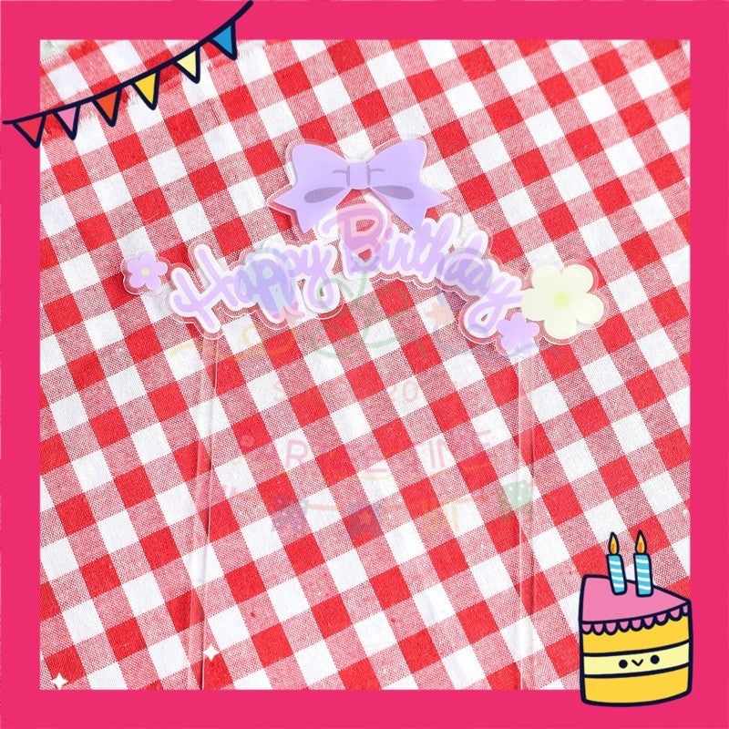 ParteeTime Kids Kuromi Cake Topper Cute Characters Figures Set Cake Decorative Baking Decoration Birthday Party
