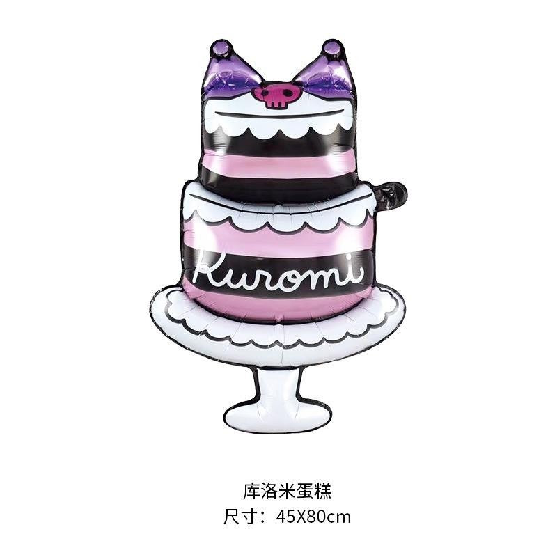 ParteeTime Kids Kuromi Birthday Theme Decorations Birthday Party Supplies Banners Backdrop Set Budak Hari Jadi Hiasan