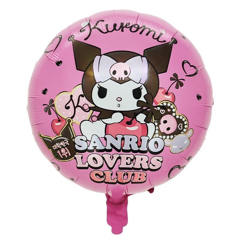 ParteeTime Kids Kuromi Birthday Theme Decorations Birthday Party Supplies Banners Backdrop Set Budak Hari Jadi Hiasan