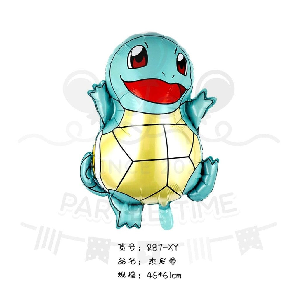 ParteeTime Kids Pokemon Pikachu Bulbasaur Charmander Squirtle Themed Foil Balloon Birthday Party Decoration