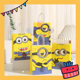 ParteeTime Birthday Kids 1pcs Banana Bla Bla Party Favor Gift Bags with Handle Paper Bag Doorgift Packaging Goodies Bag