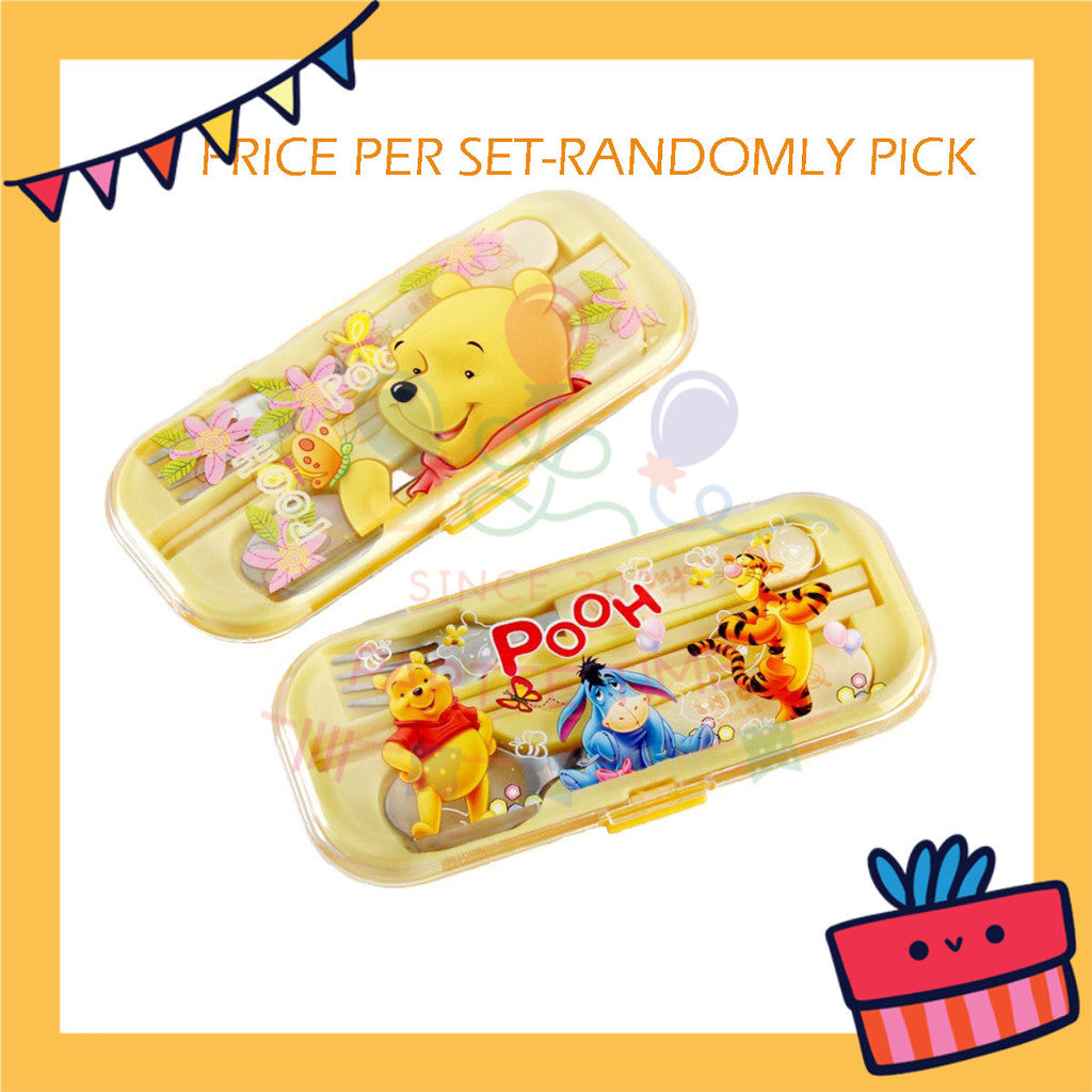 ParteetTime Kids Portable Stainless Steel Gift Set Cutlery Utensil Set Reusable Spoon Chopsticks Fork