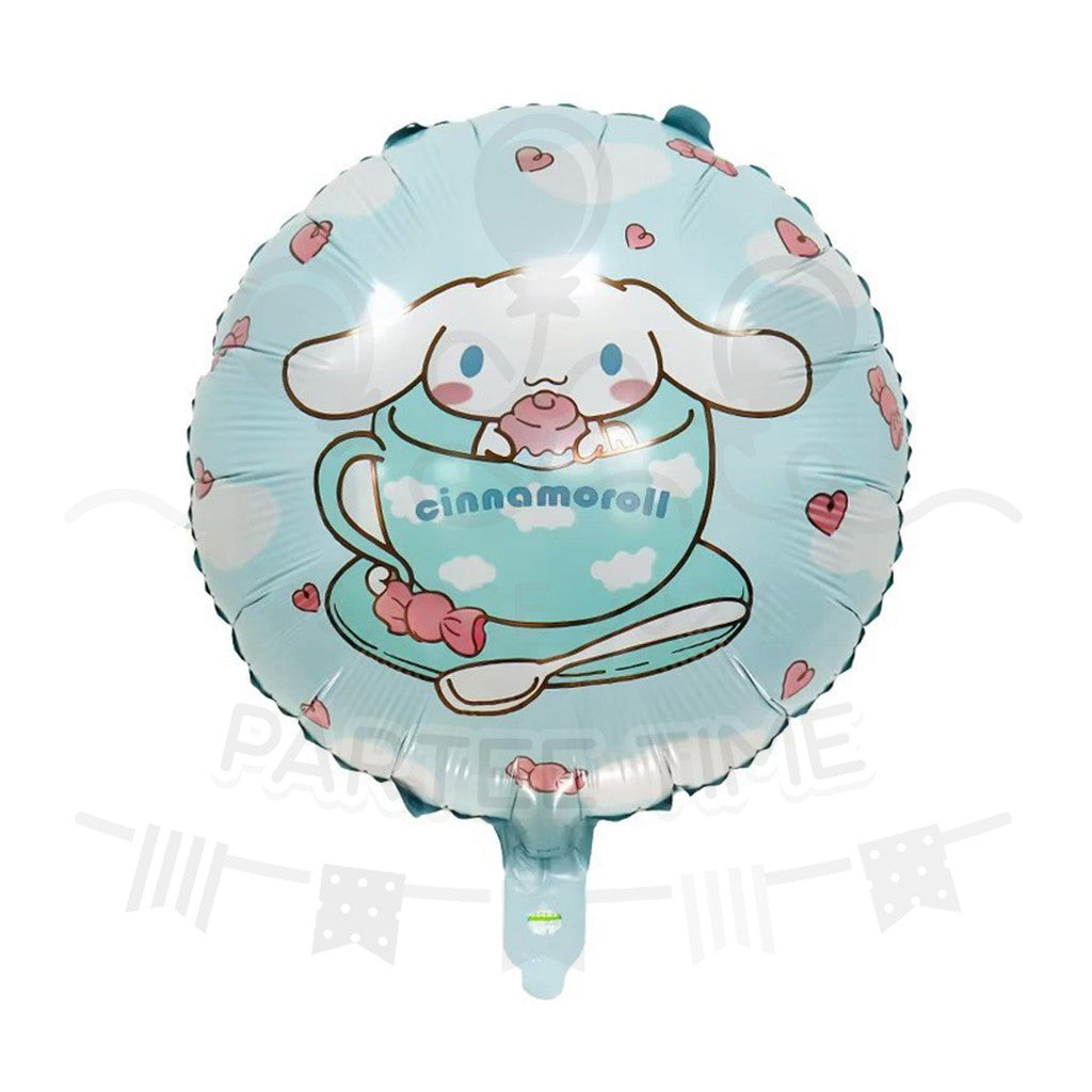 ParteeTime Kids Cute Sanrio Themed Foil Balloon Birthday Party Decoration Foil Belon Tema Comel Sanrio Hari Jadi Hiasan
