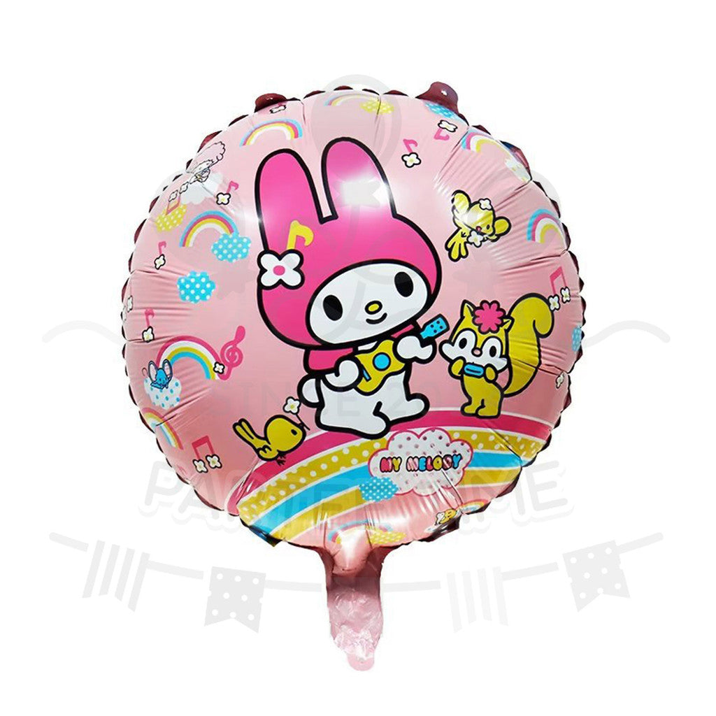 ParteeTime Kids Cute Sanrio Themed Foil Balloon Birthday Party Decoration Foil Belon Tema Comel Sanrio Hari Jadi Hiasan