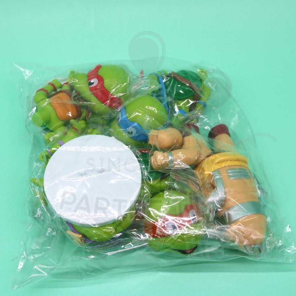 ParteeTime Kids Ninja Turtle Mini Cake Topper Characters Figures Set Cake Decoration Birthday Party Collection Playset
