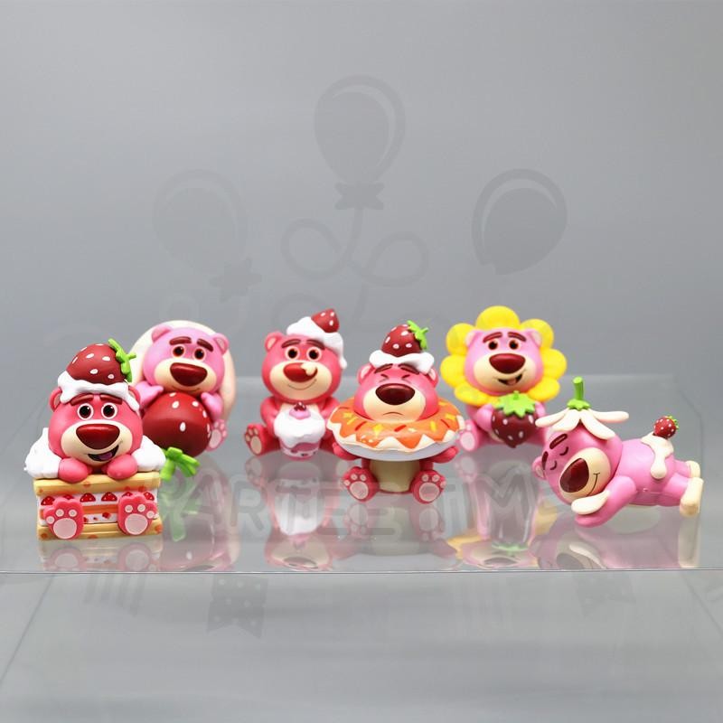 ParteeTime Kids Lotso Mini Cake Topper Cute Characters Figures Set Cake Decoration Birthday Party Collection Playset