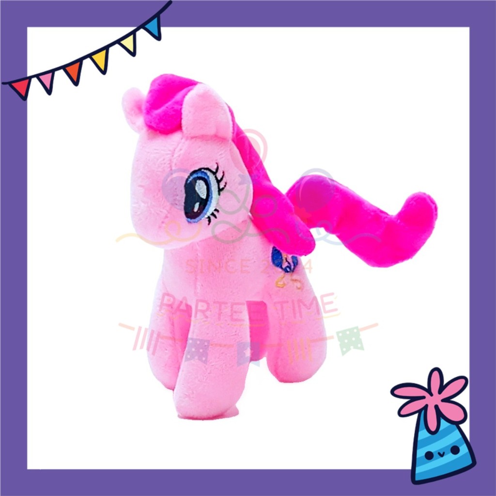 ParteeTime Kids Mini Fluffy My Little Pony Cute Soft Dolls Keychain Cute Plush Toy Adorable Stuffed Doll Toy Pendant