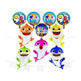 ParteeTime Kids Cute Baby Shark Family Themed Foil Balloon Birthday Party Decoration