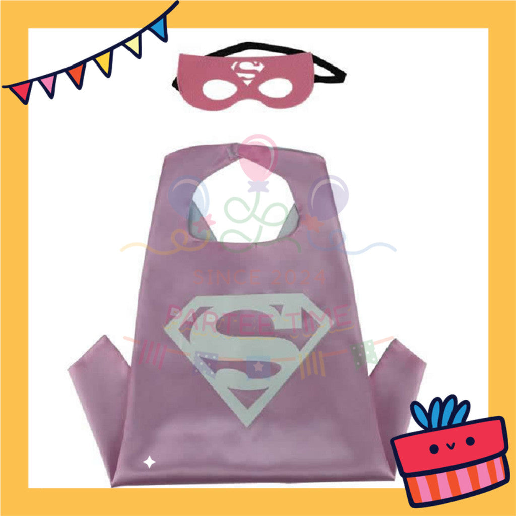 ParteeTime Kids Mask Cape Children Superhero Spiderman Capes Birthday Party Dress Up Toy Cape Cosplay Costume