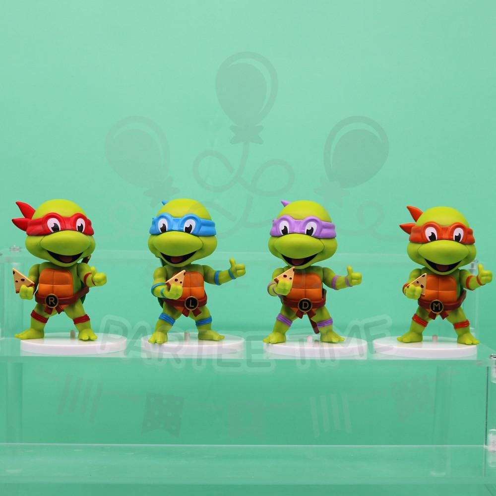 ParteeTime Kids Ninja Turtle Mini Cake Topper Characters Figures Set Cake Decoration Birthday Party Collection Playset