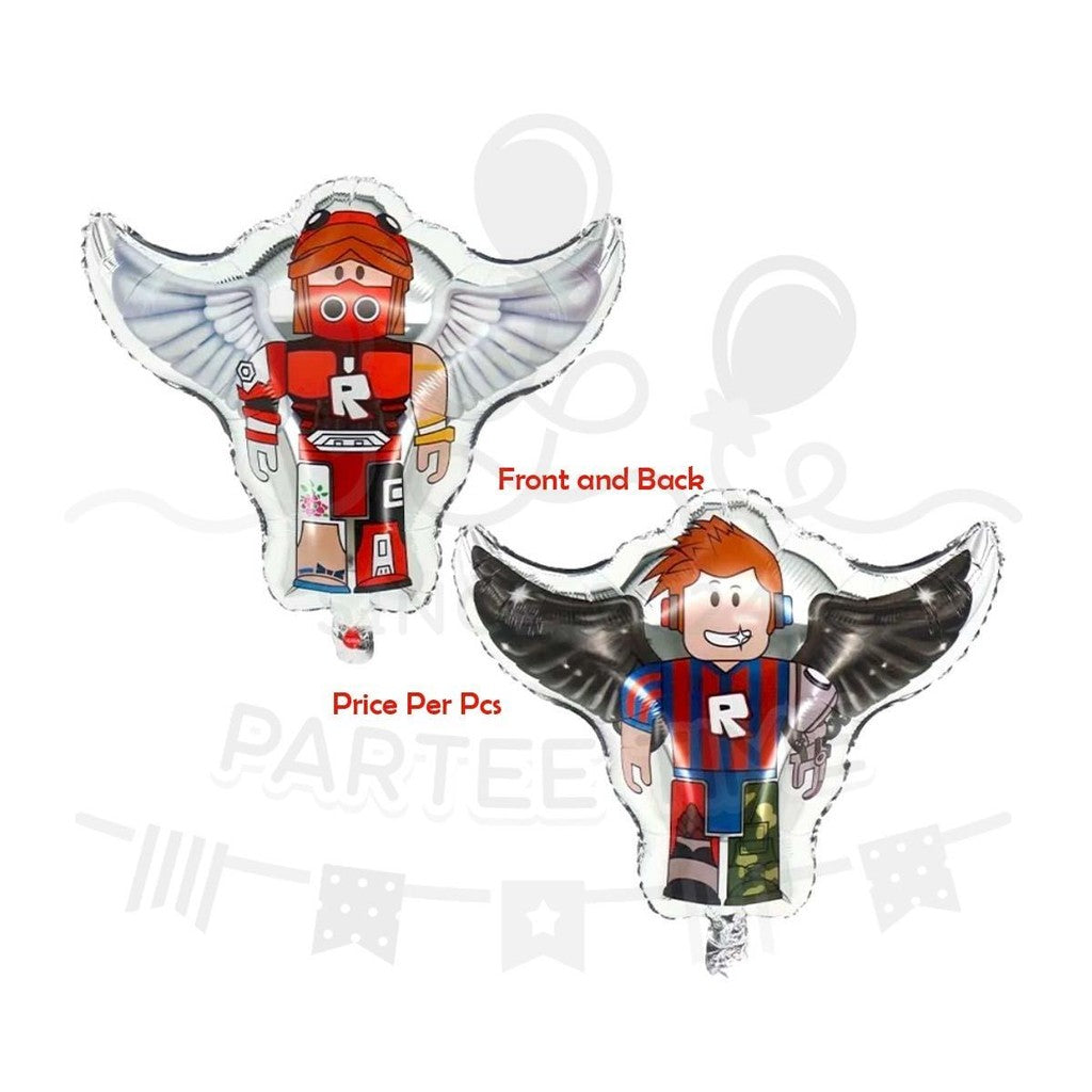 ParteeTime Kids Roblox Ninja Turtle Superhero Spiderman Captain Themed Foil Balloon Birthday Party Decoration